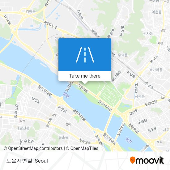 노을사면길 map