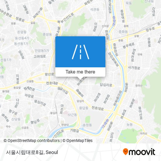 서울시립대로8길 map