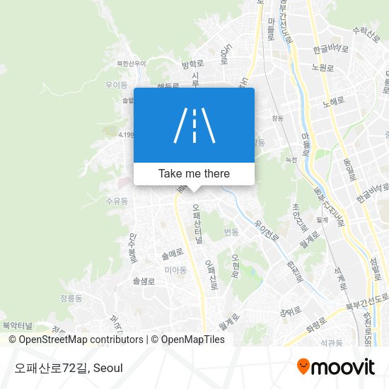 오패산로72길 map