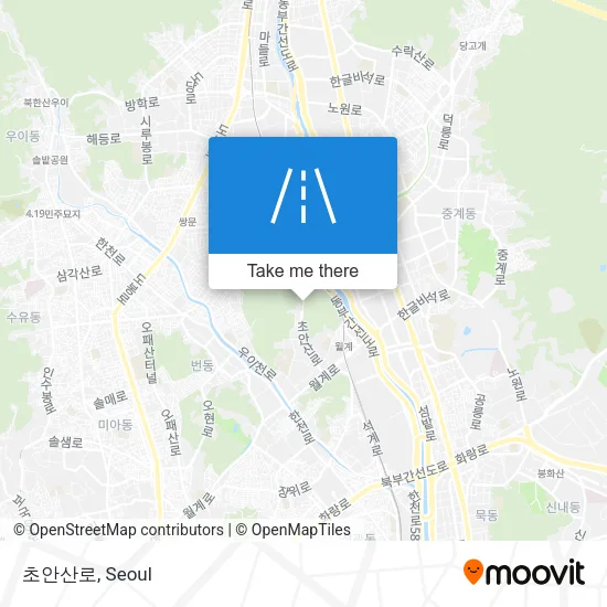 초안산로 map