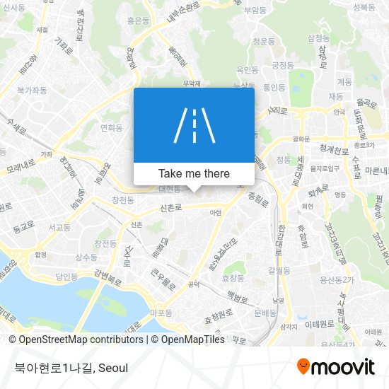 북아현로1나길 map