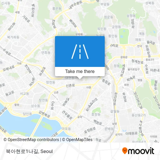 북아현로1나길 map