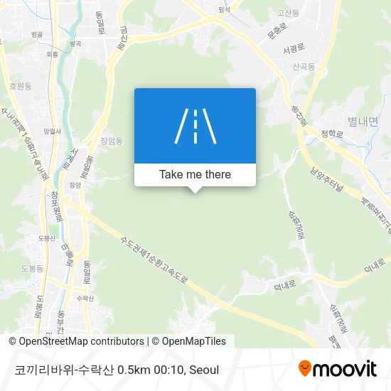코끼리바위-수락산 0.5km 00:10 map
