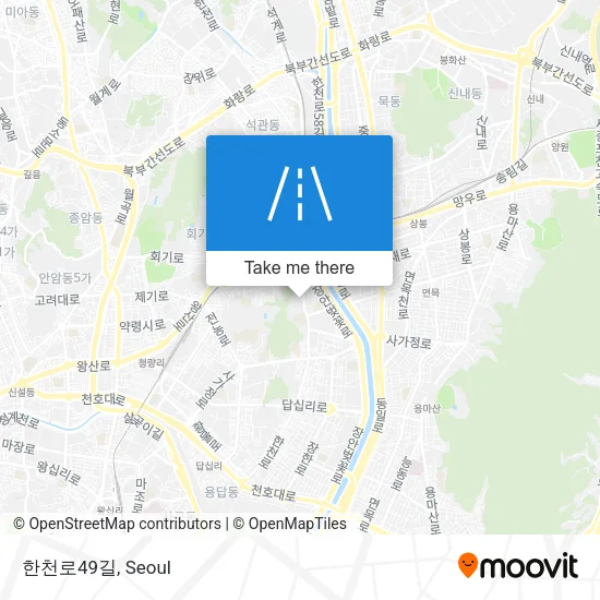 한천로49길 map