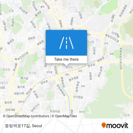 중랑역로17길 map