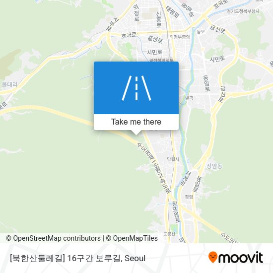 [북한산둘레길] 16구간 보루길 map