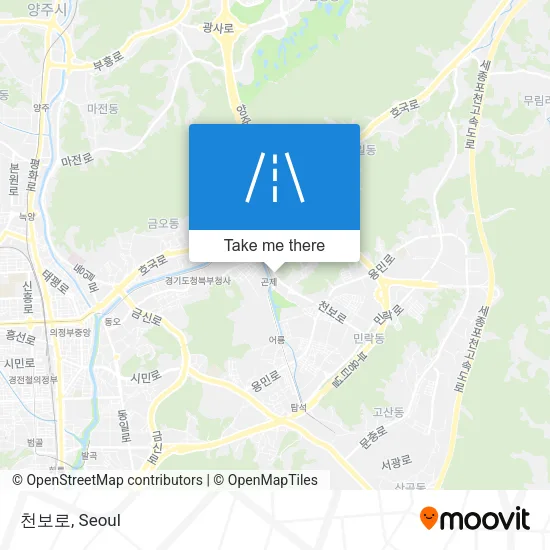 천보로 map