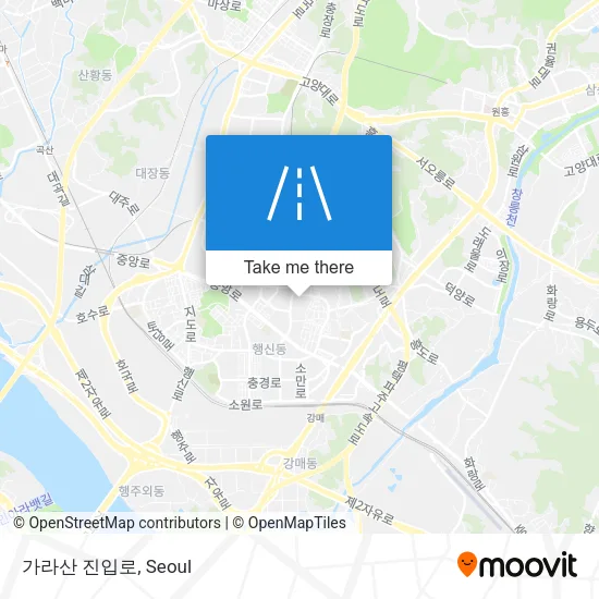 가라산 진입로 map