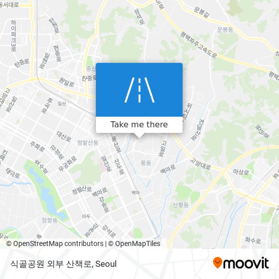 식골공원 외부 산책로 map