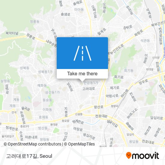 고려대로17길 map