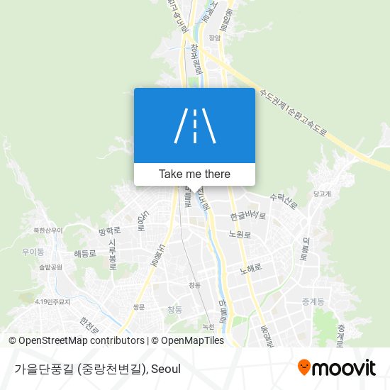 가을단풍길 (중랑천변길) map