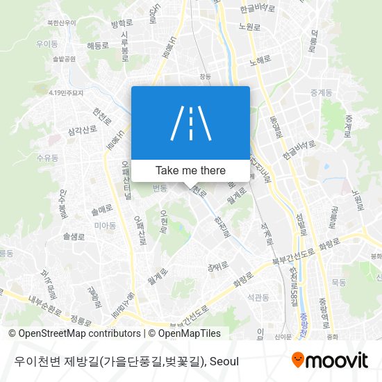 우이천변 제방길(가을단풍길,벚꽃길) map