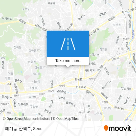 애기능 산책로 map