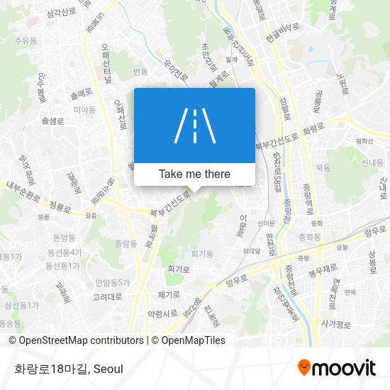 화랑로18마길 map