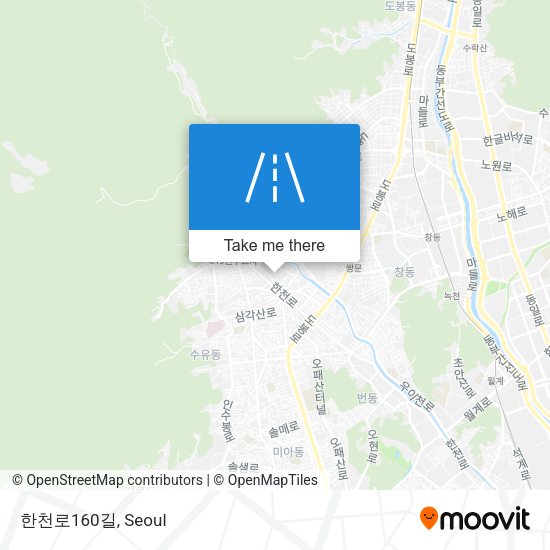 한천로160길 map