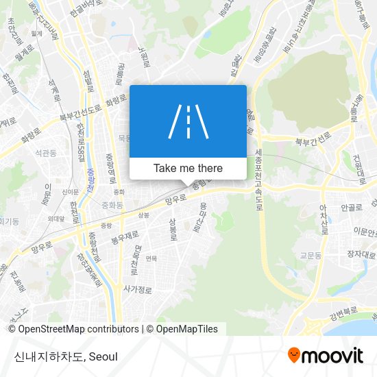 신내지하차도 map