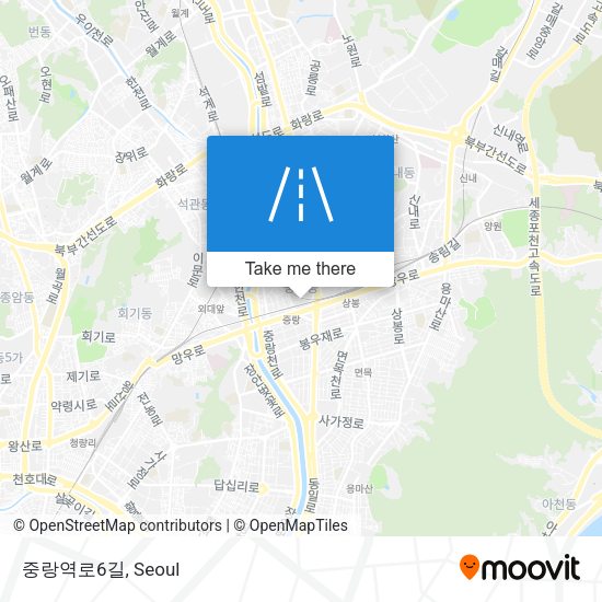 중랑역로6길 map