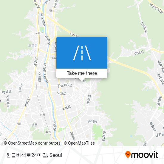 한글비석로24마길 map