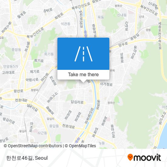 한천로46길 map