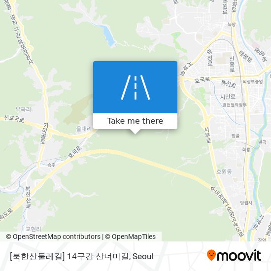 [북한산둘레길] 14구간 산너미길 map