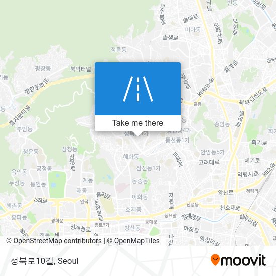 성북로10길 map