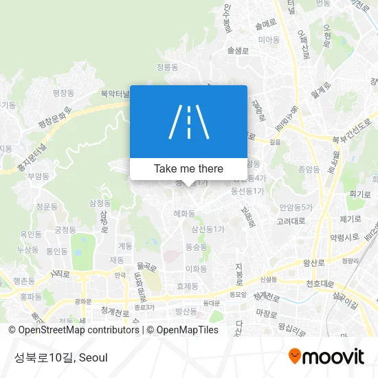 성북로10길 map