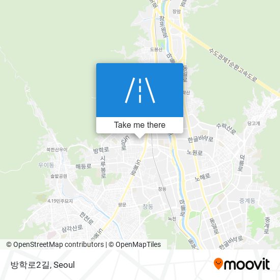 방학로2길 map