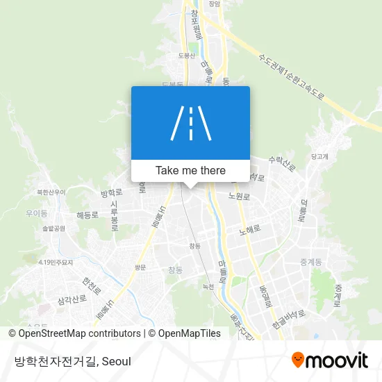 방학천자전거길 map