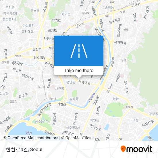 한천로4길 map