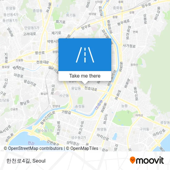 한천로4길 map