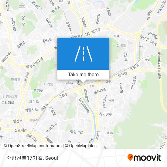 중랑천로17가길 map
