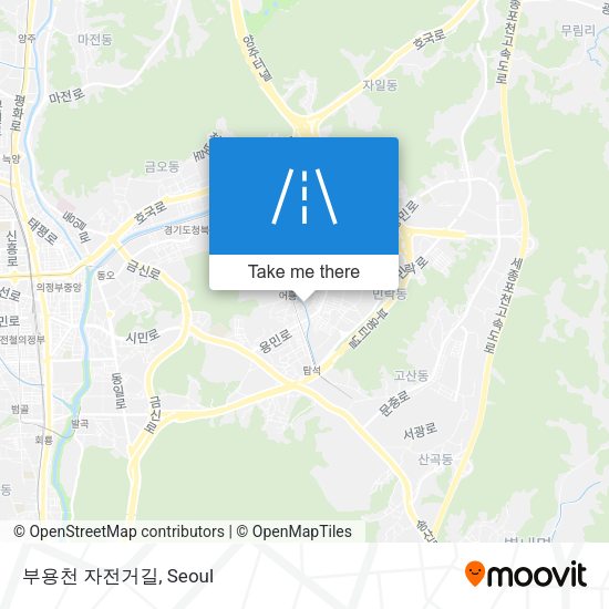 부용천 자전거길 map