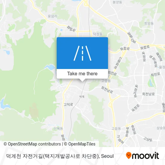 덕계천 자전거길(택지개발공사로 차단중) map