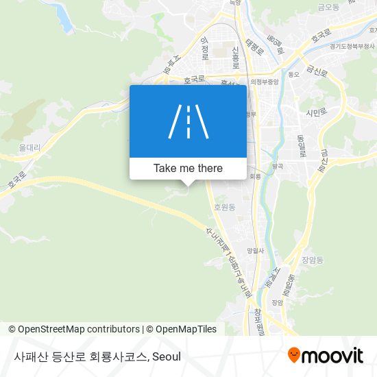 사패산 등산로 회룡사코스 map