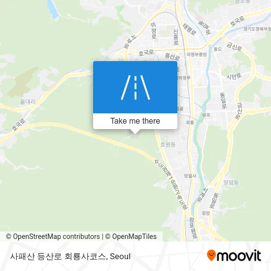 사패산 등산로 회룡사코스 map