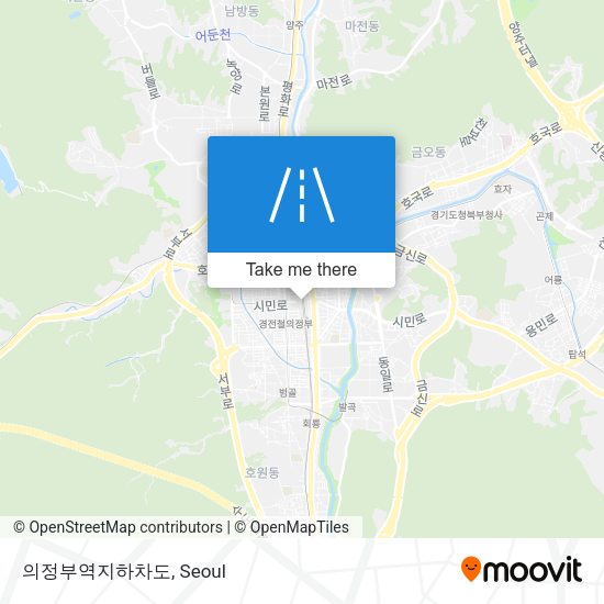 의정부역지하차도 map