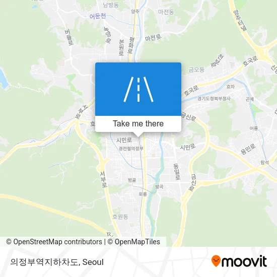 의정부역지하차도 map