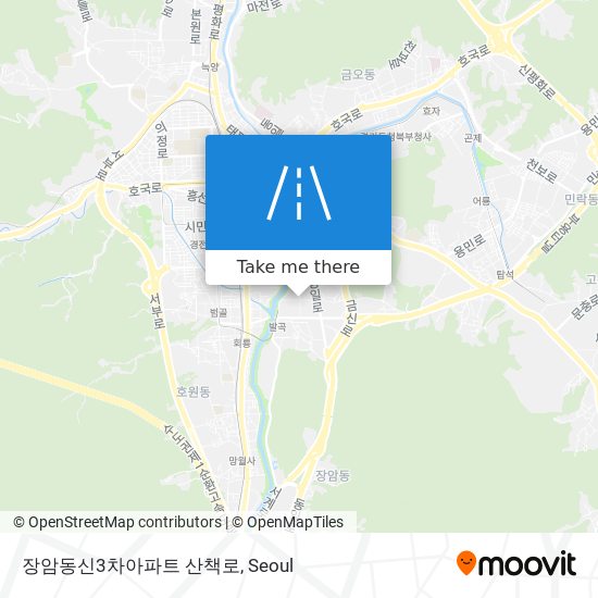 장암동신3차아파트 산책로 map