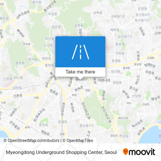 Myeongdong Underground Shopping Center map