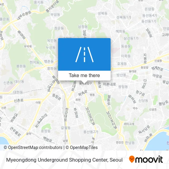 Myeongdong Underground Shopping Center map