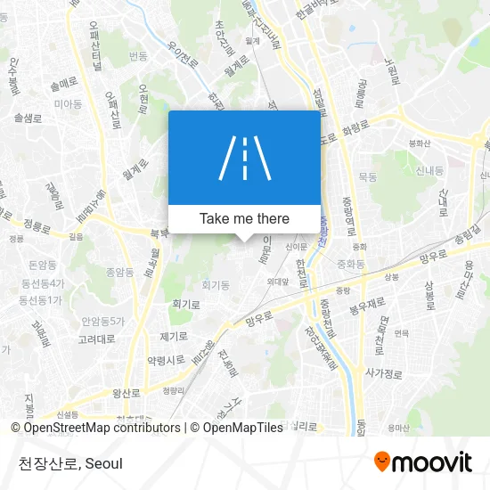 천장산로 map