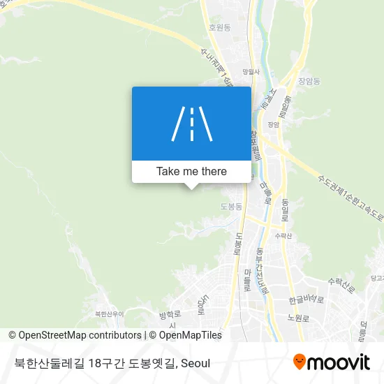 북한산둘레길 18구간 도봉옛길 map