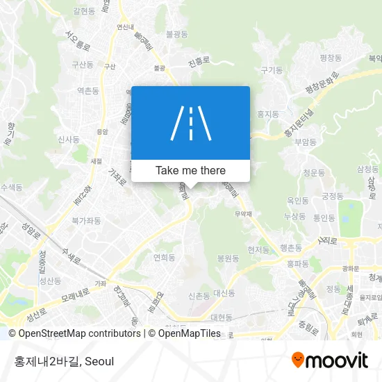 홍제내2바길 map