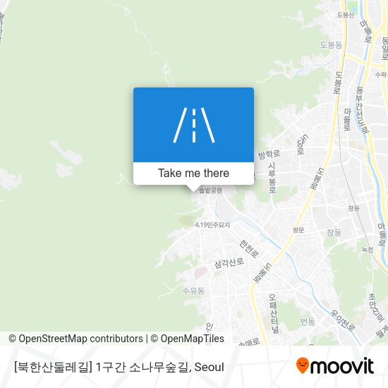 [북한산둘레길] 1구간 소나무숲길 map