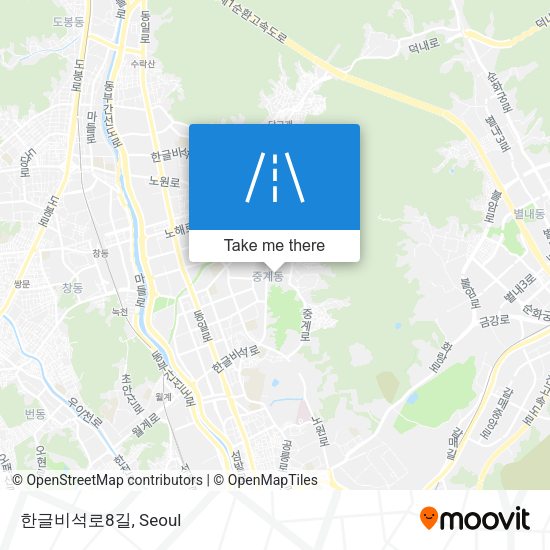 한글비석로8길 map