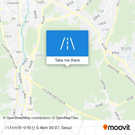 기차바위-수락산 0.4km 00:07 map