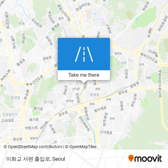 이화교 서편 출입로 map