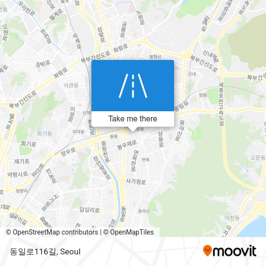 동일로116길 map