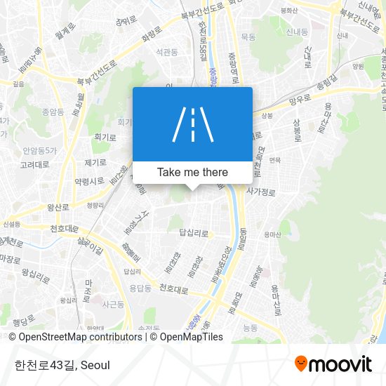 한천로43길 map