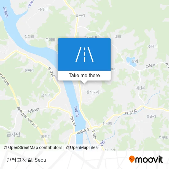 안터고갯길 map